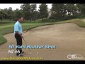 Golf Pro Billy McKinney hitting a long bunker shot with MZ-65 Money Zone Wedge
